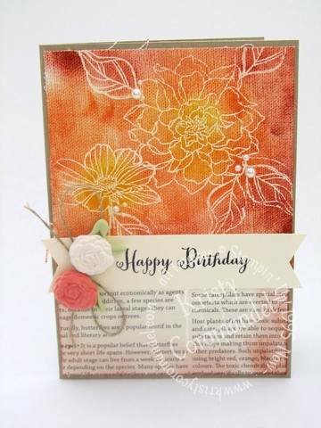Peaceful Petals, Remembering your Birthday, Canvas, Simply Press Clay