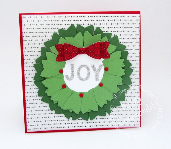 Joy Holiday Wreath Card